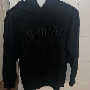 Indiana University Black Sweatshirt with Black Letters